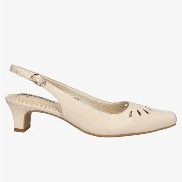 EASY STREET Womens Catie Slingback Pumps - Off White - Size 8M - Picture 3 of 5